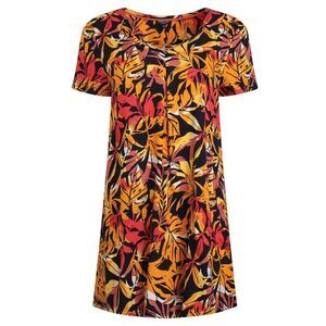 Weird Fish Womens/Ladies Nuri Printed Eco Liva Tunic / Caramel